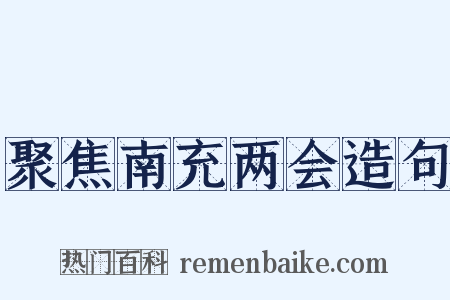 聚焦南充两会造句是什么意思的图片